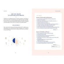 page for left brain quiz and numbers and images of suns