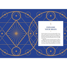 bloue page with sacred geometry explore your brain chapter one