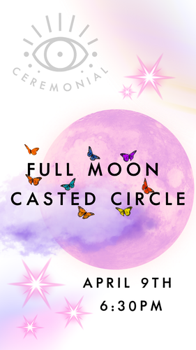 PINK MOON WITH STARS BUTTERFLIES AND A PURPLE CLOUD