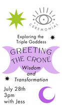 Exploring the Triple Goddess - Class Two: Welcoming the Mother - Nurturing Creativity and Fertility, led by Jess~ Sunday, June 30th 3pm