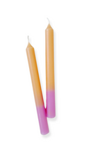 Orange and Neon Purple Taper Candle