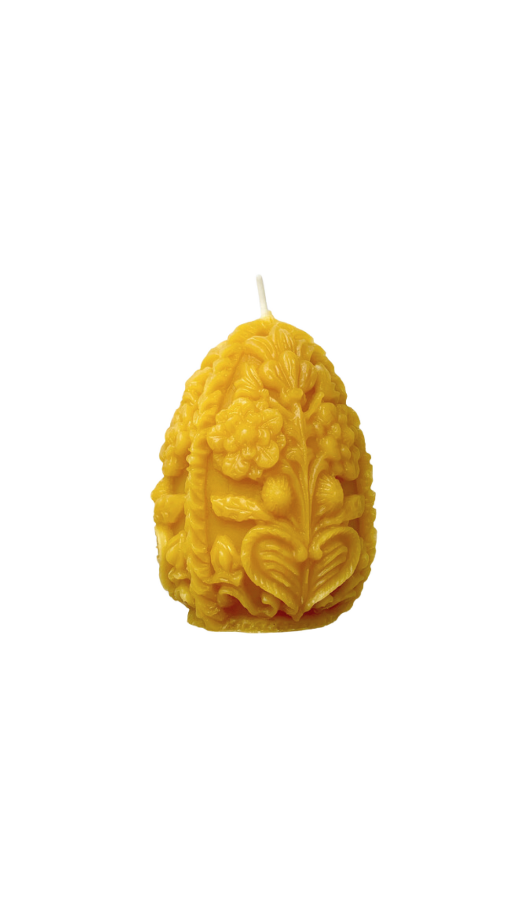 Carved Beeswax Egg Candle