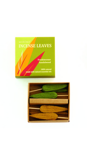 Sandalwood and Frankincense Incense Leaves