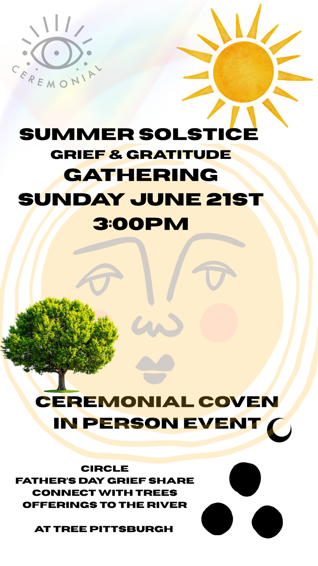 picture of a sun and trees 