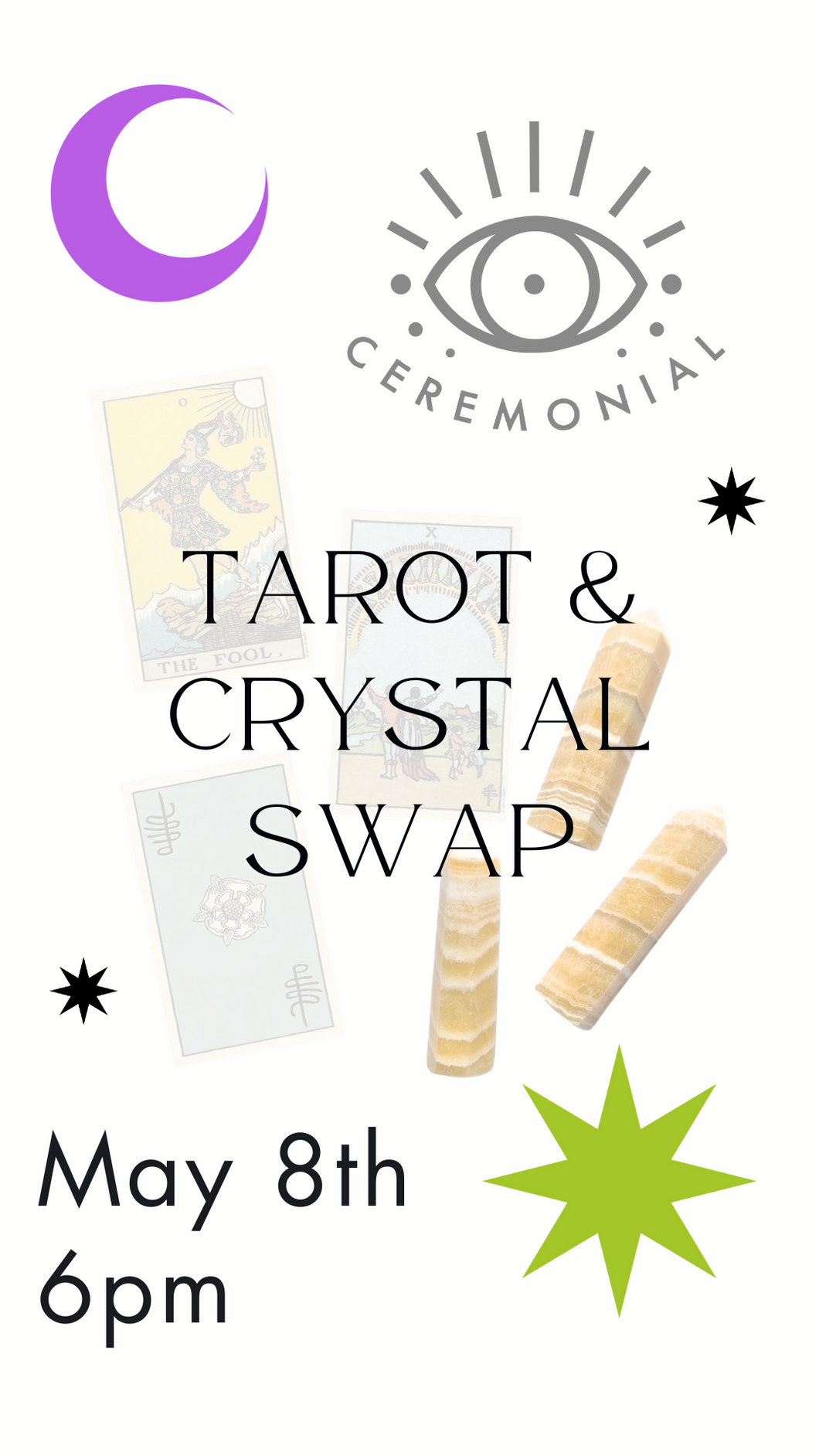 Tarot and Crystal Swap ~ May 8th 6-8pm