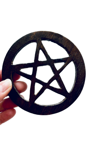 Wooden Pentacle Altar Tile