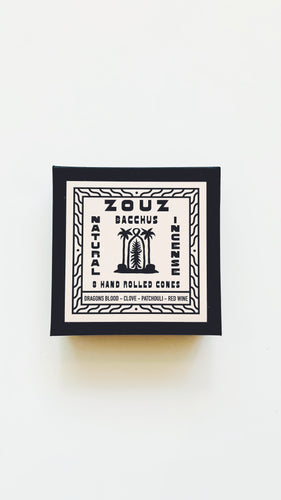 Bacchus Blend-Zouz Natural Incense Cones, Wine & Patchouli